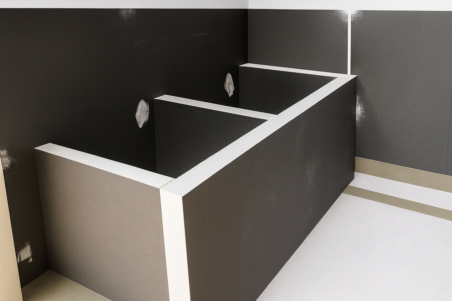 Everbilt Watershield Shower System 24 in. x 48 in. x 2 in. XPS Waterproof Backer Board for Rectangular Shower Benches