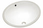 LORDEAR 19 in Oval Porcelain Undermount Bathroom Vessel Sink in White with Overflow HUY1916
