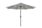 WESTIN OUTDOOR Tristen 9 ft Outdoor Patio Crank and Tilt Market Table Umbrella in Black White Stripe
