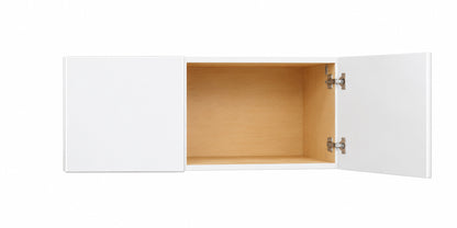 Hampton Bay Shaker 36 in W x 12 in D x 18 in H Assembled Wall Bridge Kitchen Cabinet in Satin White KW3618 SSW
