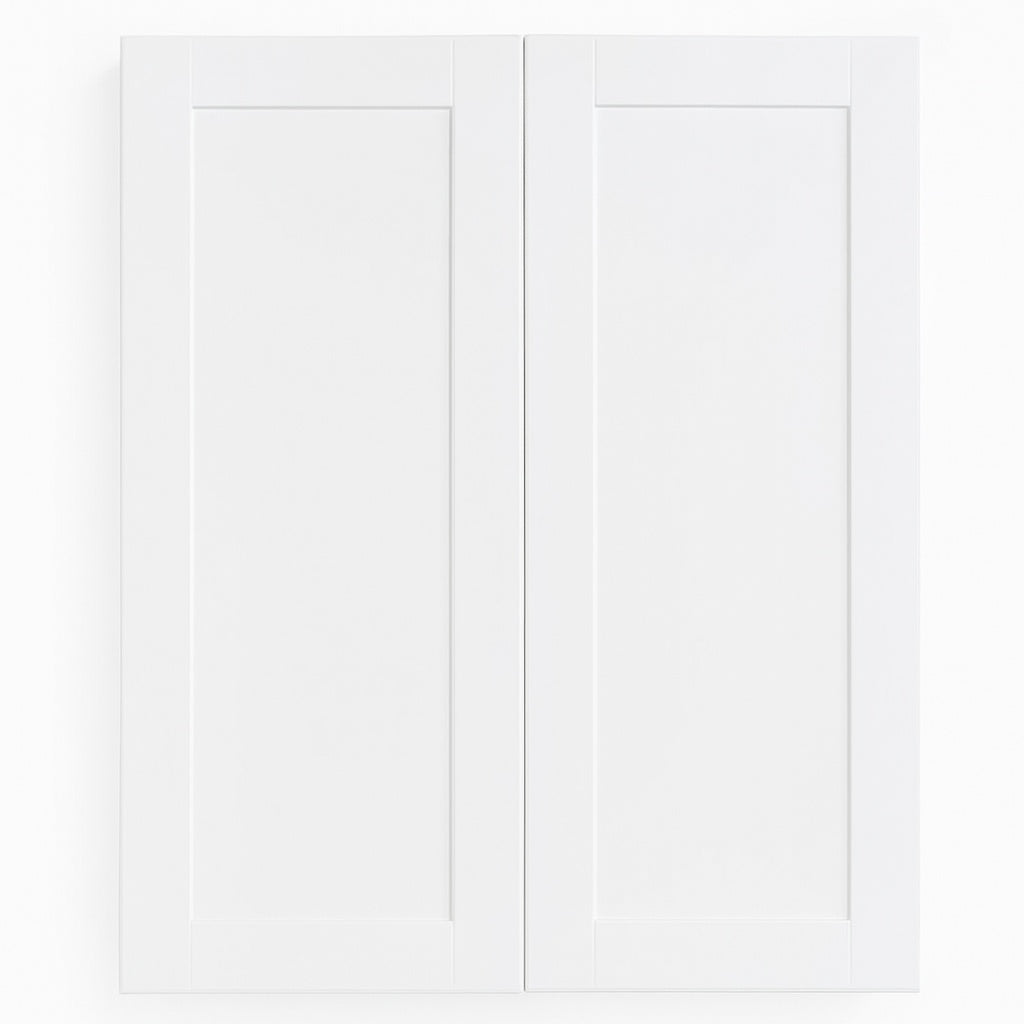 Hampton Bay Shaker 36 in W x 12 in D x 42 in H Assembled Wall Kitchen Cabinet in Satin White
