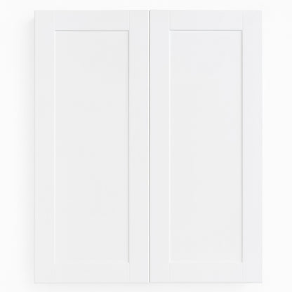 Hampton Bay Shaker 36 in W x 12 in D x 42 in H Assembled Wall Kitchen Cabinet in Satin White