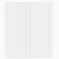 Hampton Bay Shaker 36 in W x 12 in D x 42 in H Assembled Wall Kitchen Cabinet in Satin White