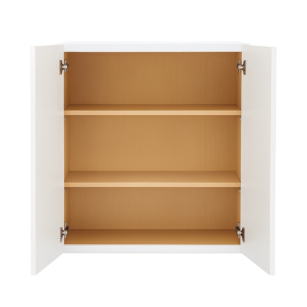 Hampton Bay Shaker 36 in W x 12 in D x 42 in H Assembled Wall Kitchen Cabinet in Satin White