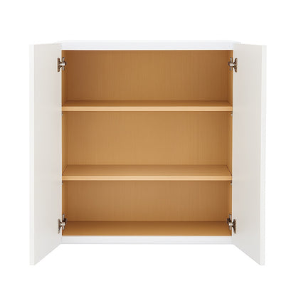 Hampton Bay Shaker 36 in W x 12 in D x 42 in H Assembled Wall Kitchen Cabinet in Satin White