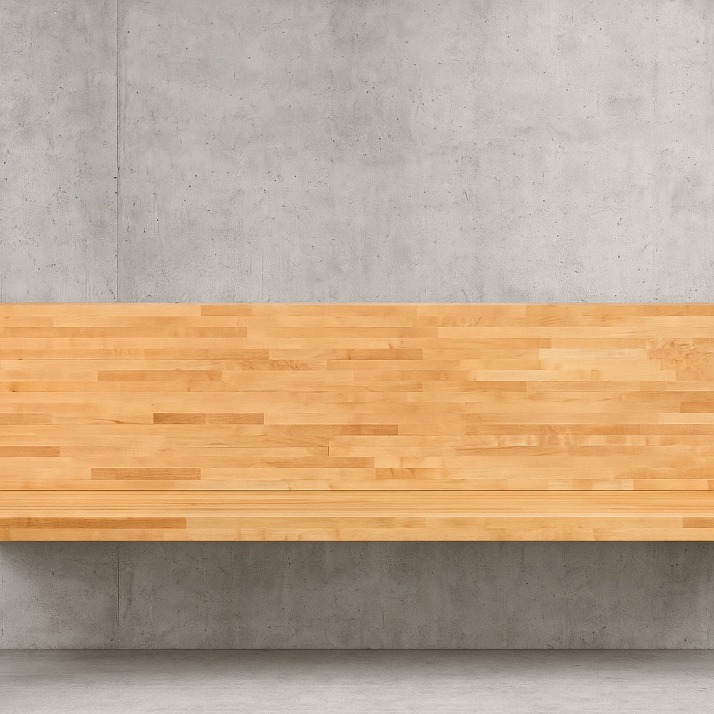 Hampton Bay 8 ft L x 25 in D Finished Engineered Birch Butcher Block Countertop with Standard Edge