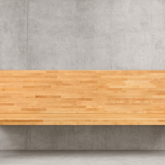 Hampton Bay 8 ft L x 25 in D Finished Engineered Birch Butcher Block Countertop with Standard Edge
