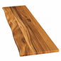 Hampton Bay 8 ft L x 25 in D Finished Saman Solid Wood Butcher Block Countertop in with Live Edge HD SBB38AB S8