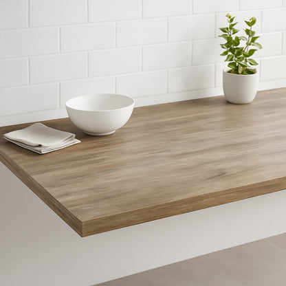 Hampton Bay 6 ft L x 25 in D Unfinished Acacia Butcher Block Countertop with Standard Edge
