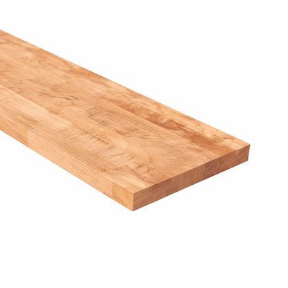Solid Wood Butcher Block Shelf 48 in W x 12 in D x 1 5 in H Unfinished Birch