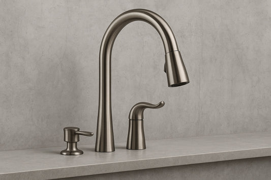 Delta Kate Single-Handle Pull-Down Sprayer Kitchen Faucet with MagnaTite Docking and Soap Dispenser in Stainless