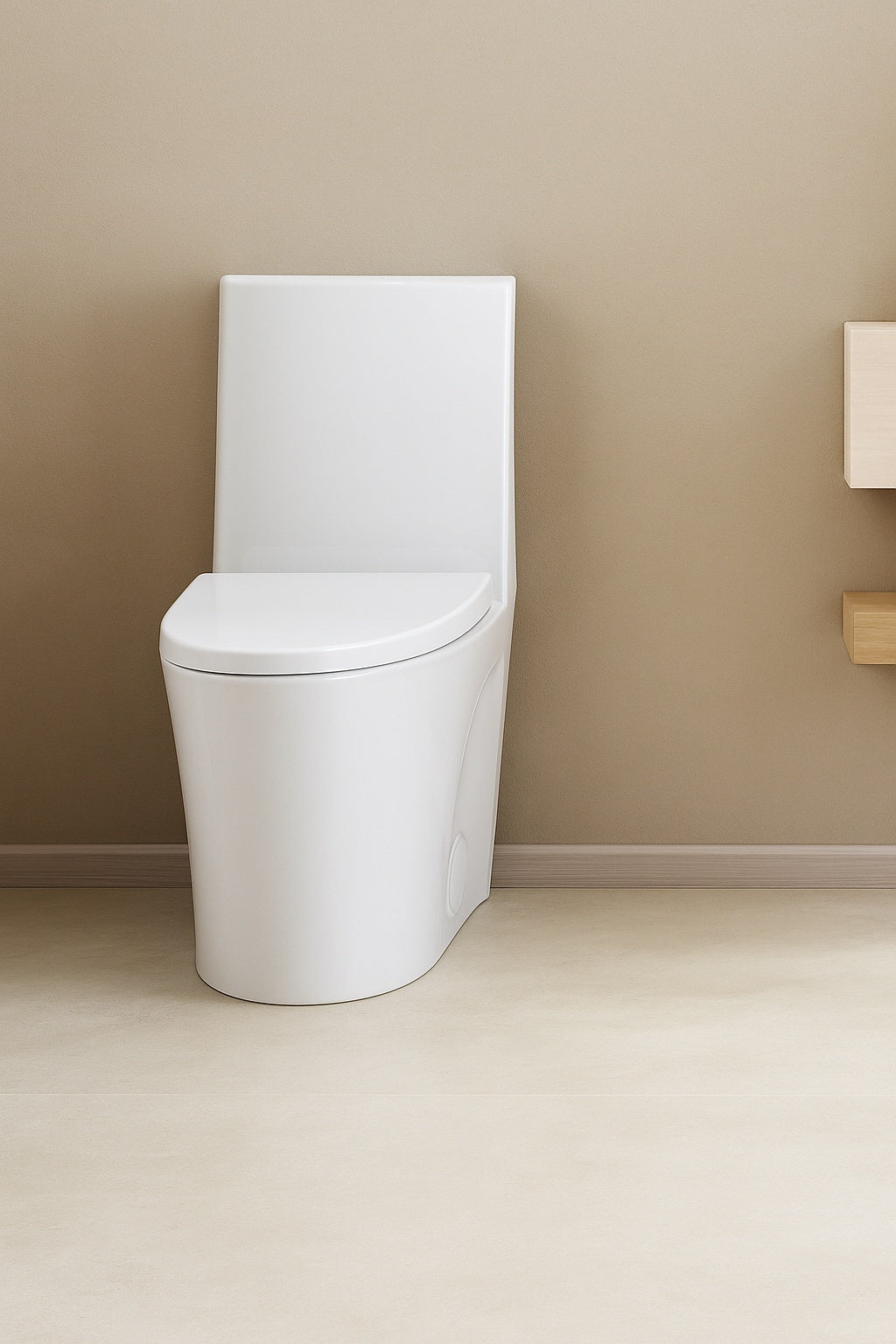 Gerber Maxwell Choice 12 in Rough in 2 Piece 1 28 GPF Single Flush Round Chair Height Toilet in White with Soft Close Seat GRS48220