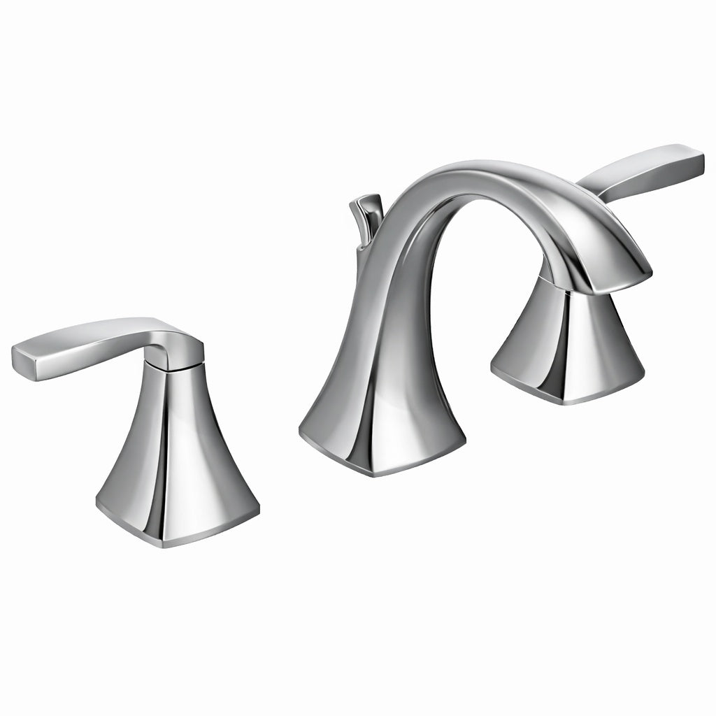 MOEN Voss 8 in Widespread 2 Handle High Arc Bathroom Faucet Trim Kit in Chrome Valve Not Included T6905