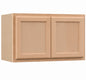 Hampton Bay Recessed Panel 30 in W x 12 in D x 15 in H Assembled Wall Bridge Cabinet in Unfinished