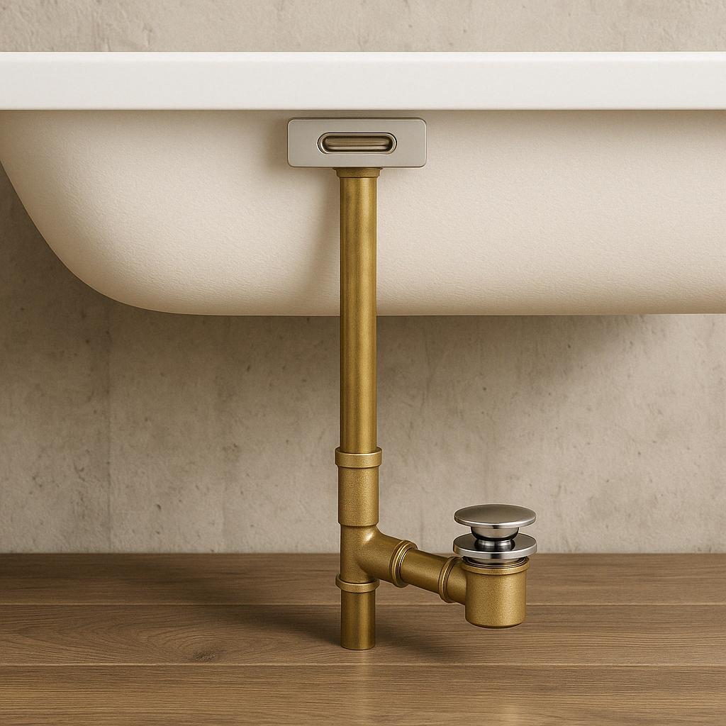 American Standard Max 1-1/2 in. Brass Deep Soak Drain in Satin Nickel