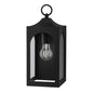 Hampton Bay Tremont 10.3 in. 1-Light Black Outdoor Wall Light Fixture with Clear Glass
