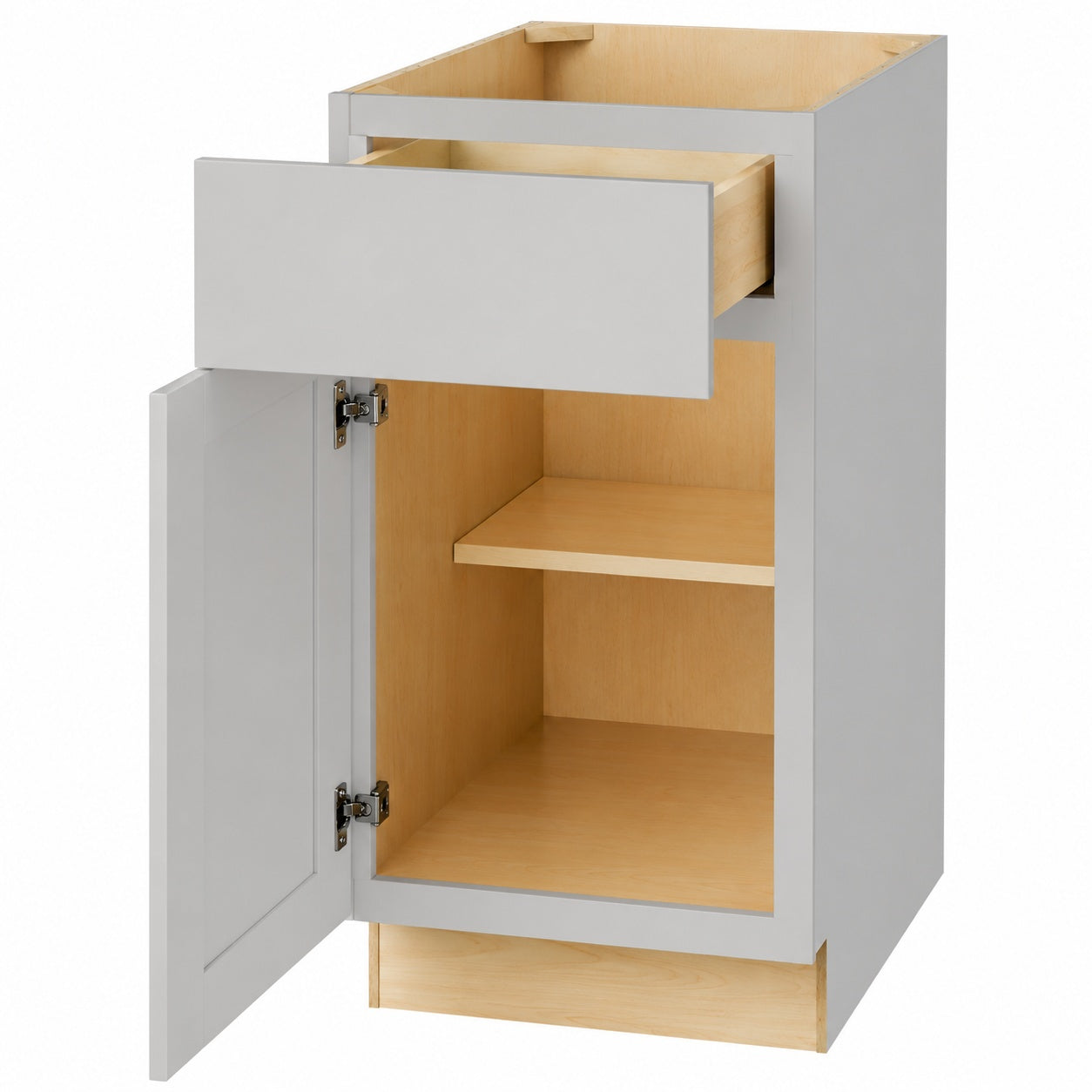Hampton Bay Avondale 18 in W x 24 in D x 34 5 in H Ready to Assemble Plywood Shaker Drawer Base Kitchen Cabinet in Dove Gray