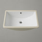 18 in. Rectangular Undermount Porcelain Ceramic Vanity Vessel Sink in White 810054767169 LORDEAR
