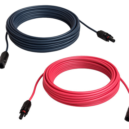 WindyNation 8 Gauge 80 ft Black 80 ft Red Solar Cable 1 Pair