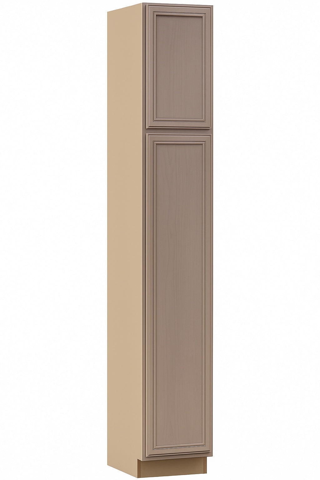 Hampton Bay 18 in W x 24 in D x 90 in H Assembled Pantry Kitchen Cabinet in Unfinished with Recessed Panel