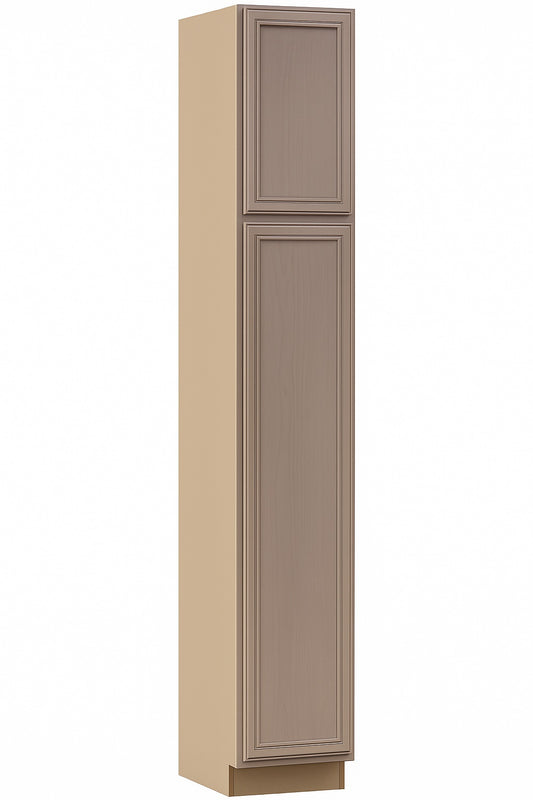 Hampton Bay 18 in W x 24 in D x 90 in H Assembled Pantry Kitchen Cabinet in Unfinished with Recessed Panel