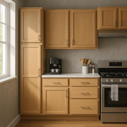 18 in. W x 24 in. D x 90 in. H Assembled Pantry Kitchen Cabinet in Unfinished with Recessed Panel 94803144474 Hampton Bay