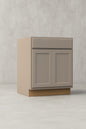 27 in. W x 24 in. D x 34.5 in. H Assembled Base Kitchen Cabinet in Unfinished with Recessed Panel