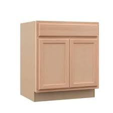Hampton Bay Recessed Panel 27 in W x 24 in D x 34 5 in H Assembled Base Cabinet in Unfinished