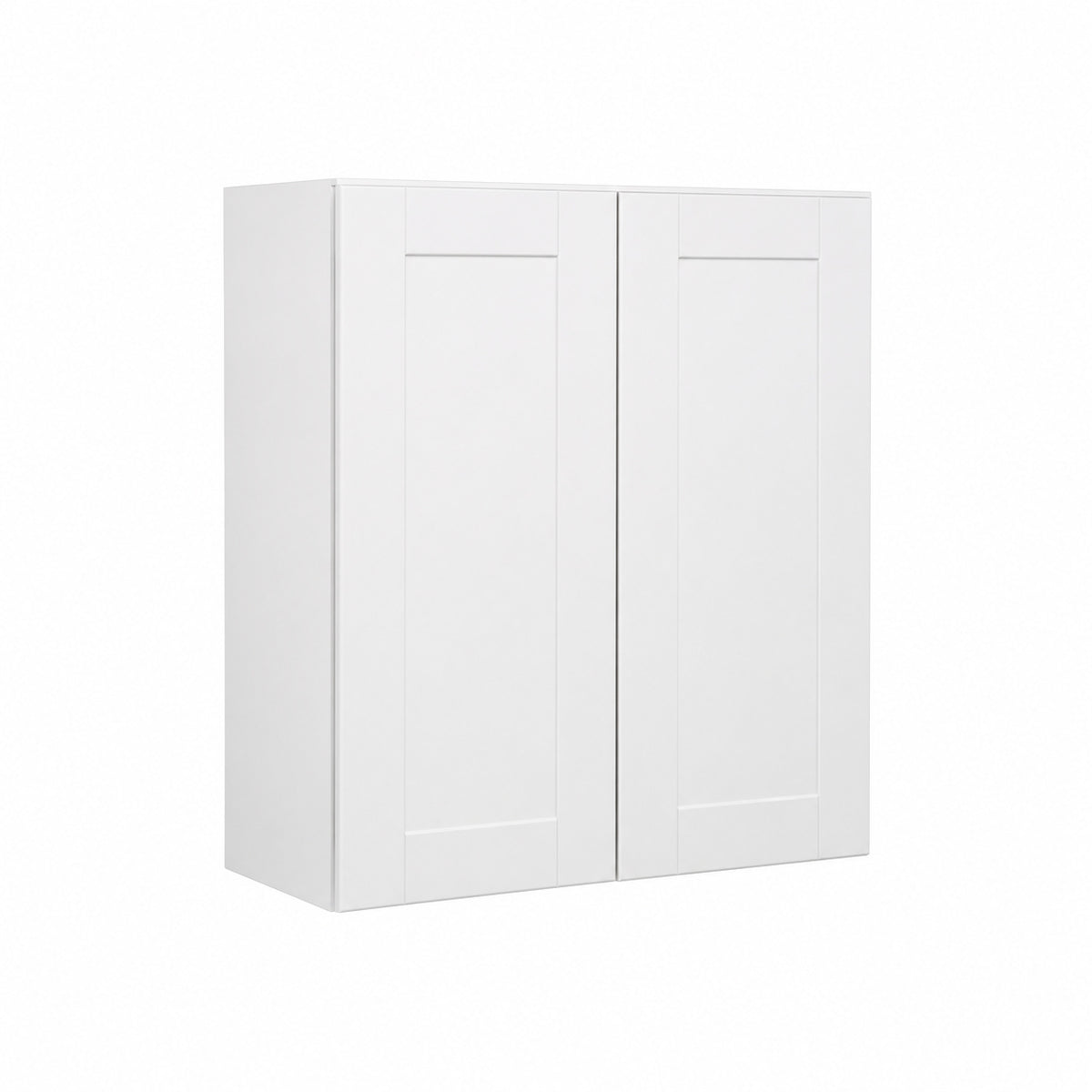 Hampton Bay Shaker 27 in W x 12 in D x 30 in H Assembled Wall Kitchen Cabinet in Satin White