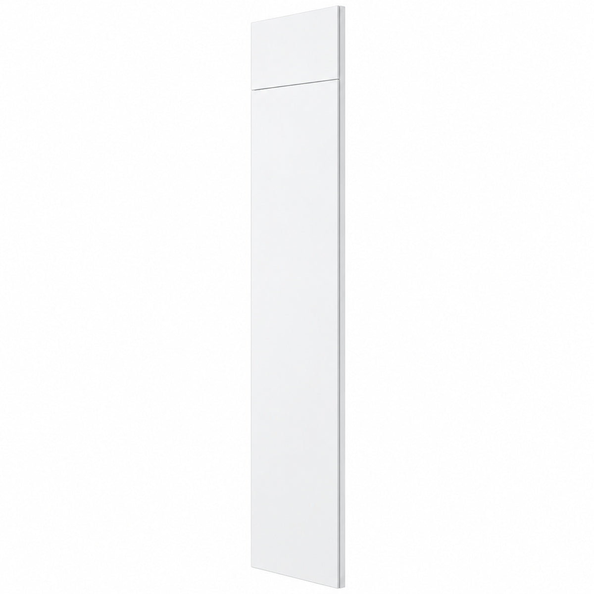 Hampton Bay Hampton Shaker 24 in W x 84 in H x 1 5 in D Kitchen Cabinet Refrigerator End Panel Kit in Satin White KAREP SW