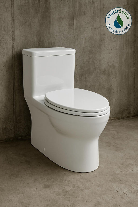 Aquia IV 12 in. Rough In 2-Piece 0.9/1.28 GPF Dual Flush Elongated Toilet Comfort Height in Cotton White Seat Included