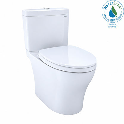 TOTO Aquia IV 12 in Rough In 2 Piece 0 9 1 28 GPF Dual Flush Elongated Toilet Comfort Height in Cotton White Seat Included MS446124CEMFGN 01