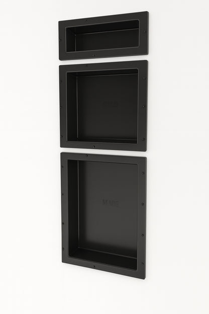 Redi Niche 16 in x 40 in Triple Shower Niche Set in Black RNT1614S 6 20