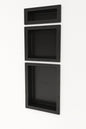 Redi Niche 16 in x 40 in Triple Shower Niche Set in Black RNT1614S 6 20