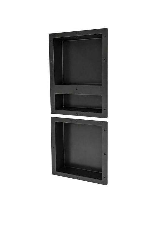 Tile Redi Redi Niche 16 in x 34 in Triple Shower Niche Set in Black