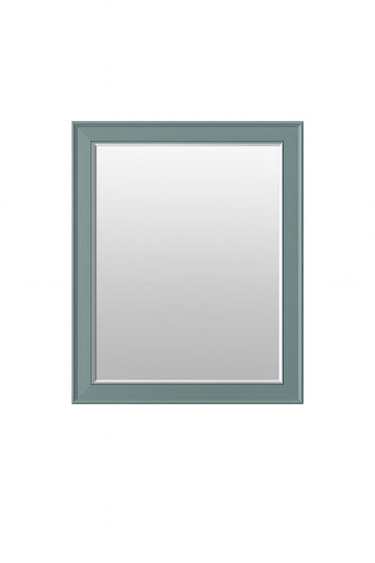 Home Decorators Collection Beverly 24 in W x 32 in H Rectangular Wood Framed Wall Bathroom Vanity Mirror in Aegean Teal