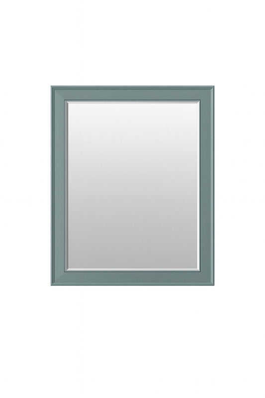 Home Decorators Collection Beverly 24 in W x 32 in H Rectangular Wood Framed Wall Bathroom Vanity Mirror in Aegean Teal