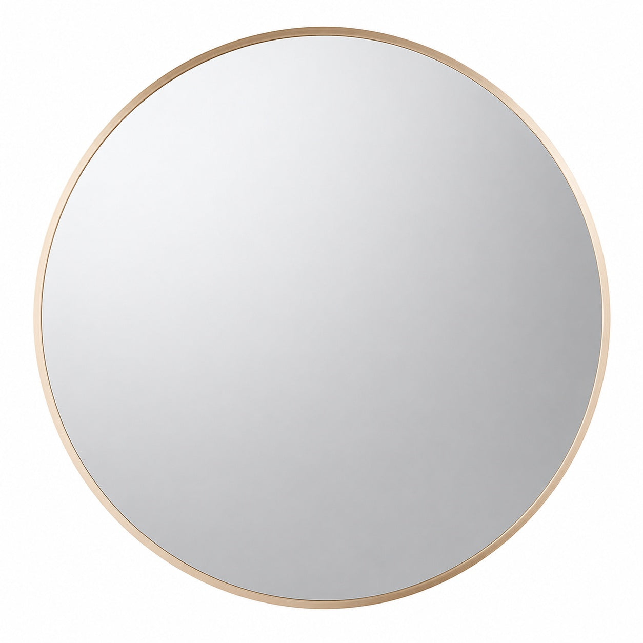 Home Decorators Collection Mona 24 in W x 24 in H Round Stainless Steel Framed Wall Bathroom Vanity Mirror in Brushed Nickel