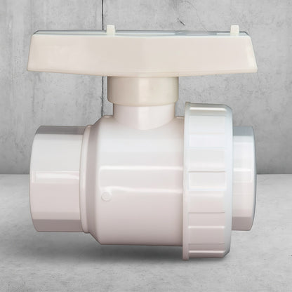 1 1 2 in PVC Sch 40 Single Union Slip x Slip Ball Valve PVCBV112SU/319717593