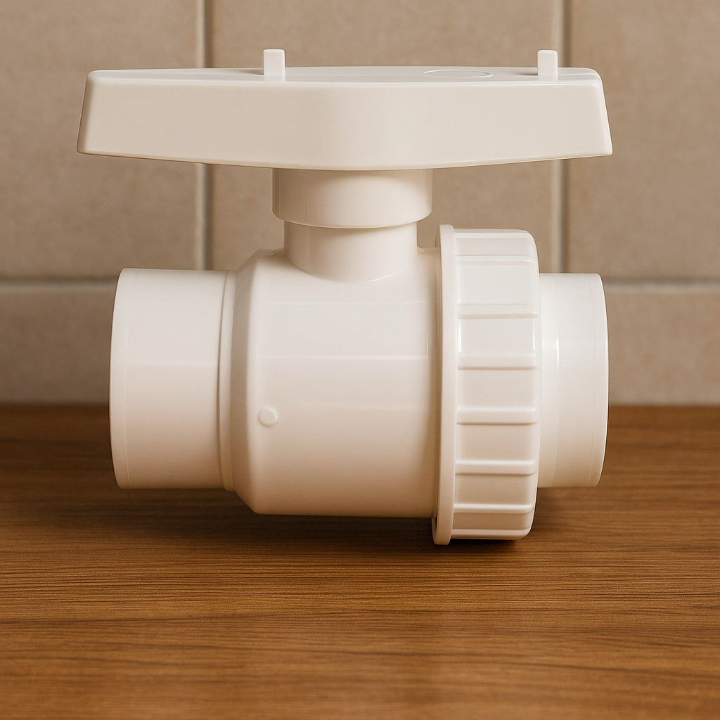 1 1 2 in PVC Sch 40 Single Union Slip x Slip Ball Valve PVCBV112SU/319717593