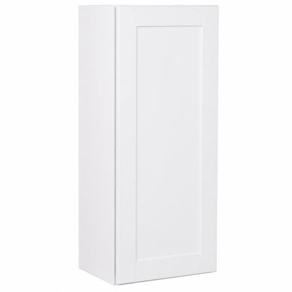 Hampton Bay Shaker 18 in W x 12 in D x 42 in H Assembled Wall Kitchen Cabinet in Satin White KW1842 SSW