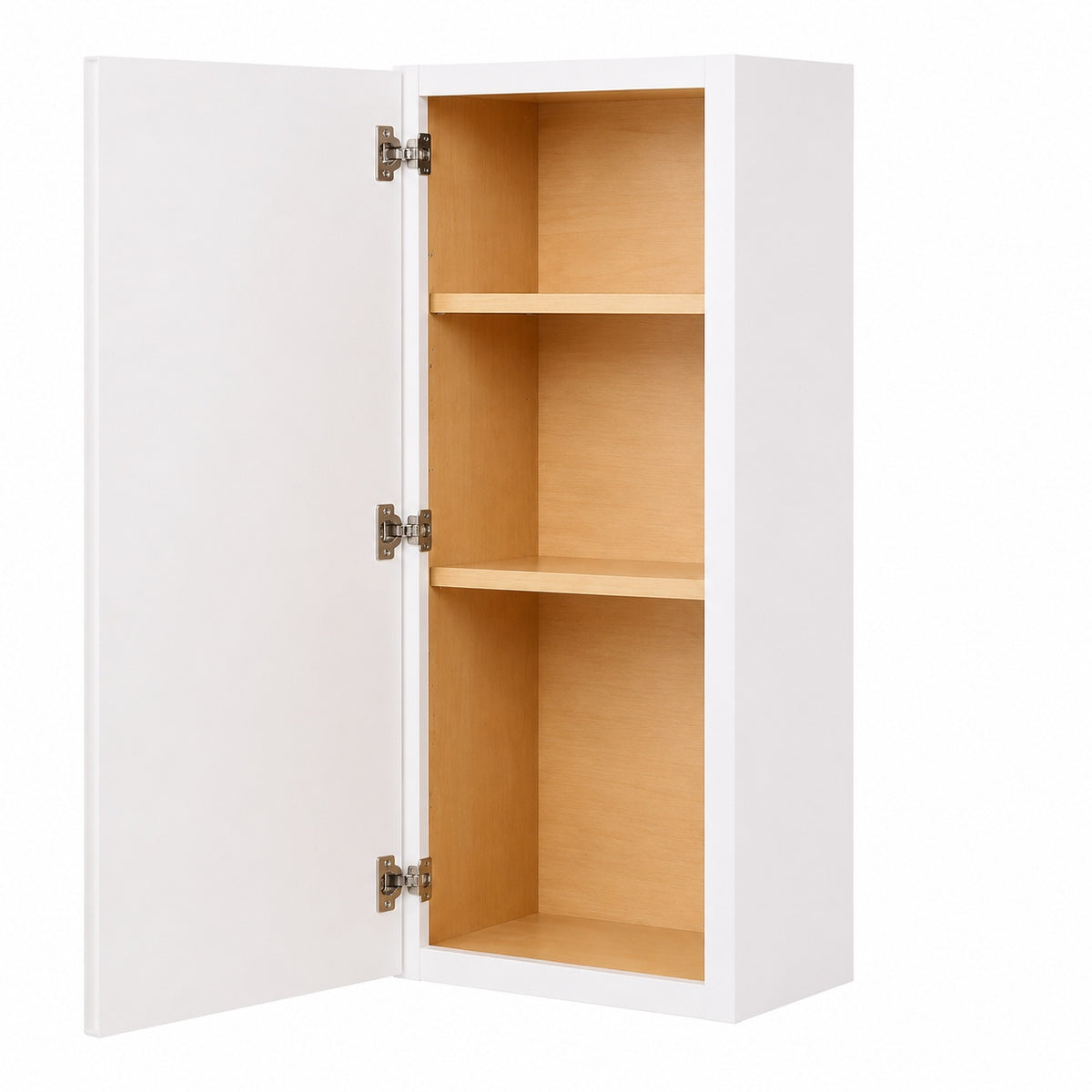 Hampton Bay Shaker 18 in W x 12 in D x 42 in H Assembled Wall Kitchen Cabinet in Satin White KW1842 SSW