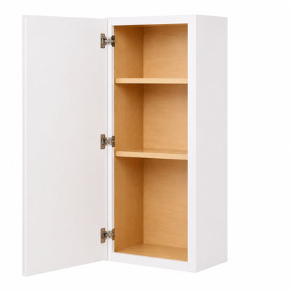 Hampton Bay Shaker 18 in W x 12 in D x 42 in H Assembled Wall Kitchen Cabinet in Satin White KW1842 SSW