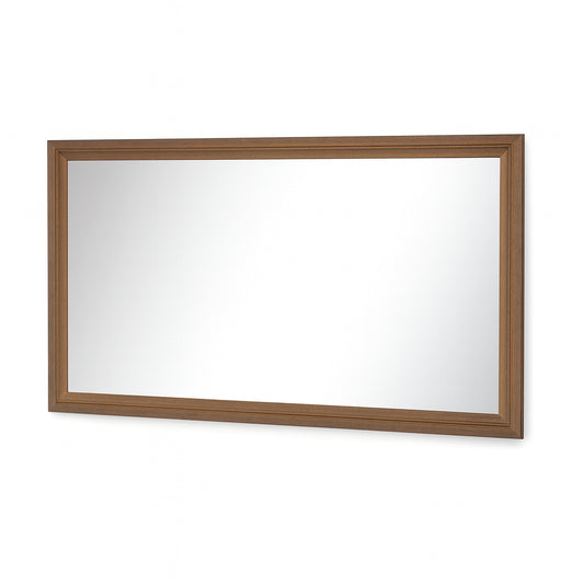 Home Decorators Collection Kordite 60 in. W x 32 in. H Rectangular Framed Wall Mount Bathroom Vanity Mirror in Almond Latte