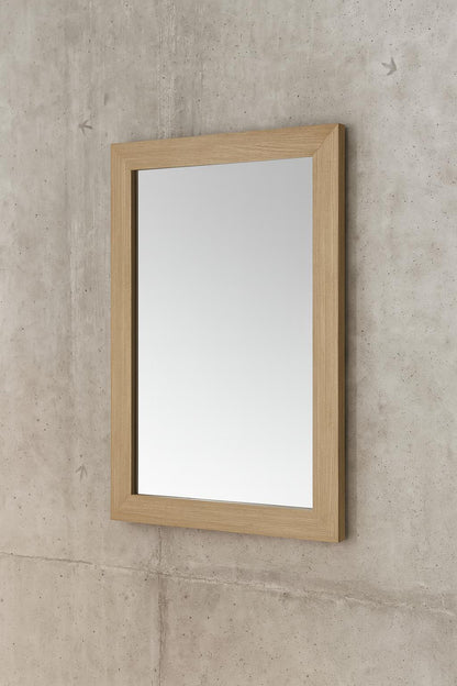 Glacier Bay Huckleberry 24 in W x 32 in H Rectangular Framed Wall Mount Bathroom Vanity Mirror in Weathered Tan Huckleberry