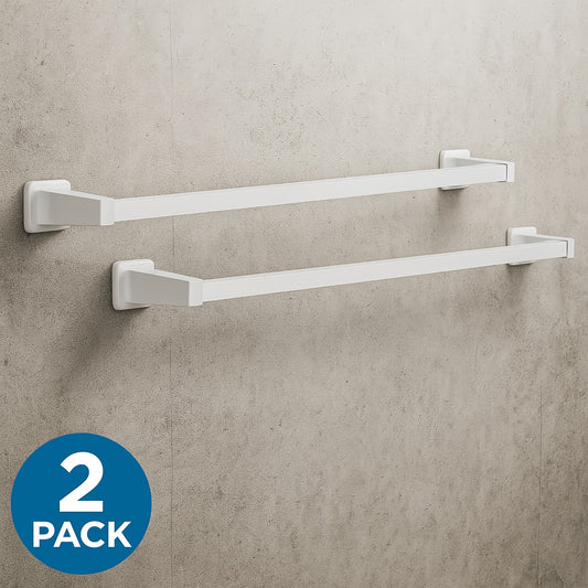 (2 Pack) Futura 24 in. Wall Mounted Towel Bar Bath Hardware Accessory in Polished Chrome D2424PC 2PK