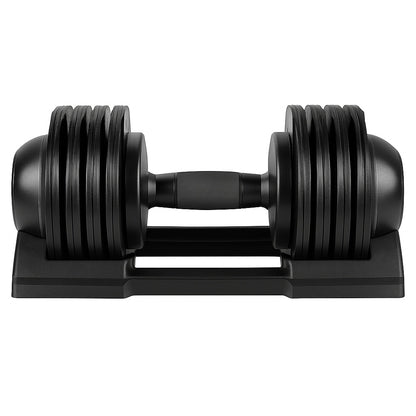 Kahomvis Adjustable Dumbbell Total 52 lbs Black Steel Adjustable Dumbbell with Non Slip Handle