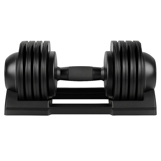 Kahomvis Adjustable Dumbbell Total 52 lbs Black Steel Adjustable Dumbbell with Non Slip Handle