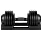 Kahomvis Adjustable Dumbbell Total 52 lbs Black Steel Adjustable Dumbbell with Non Slip Handle