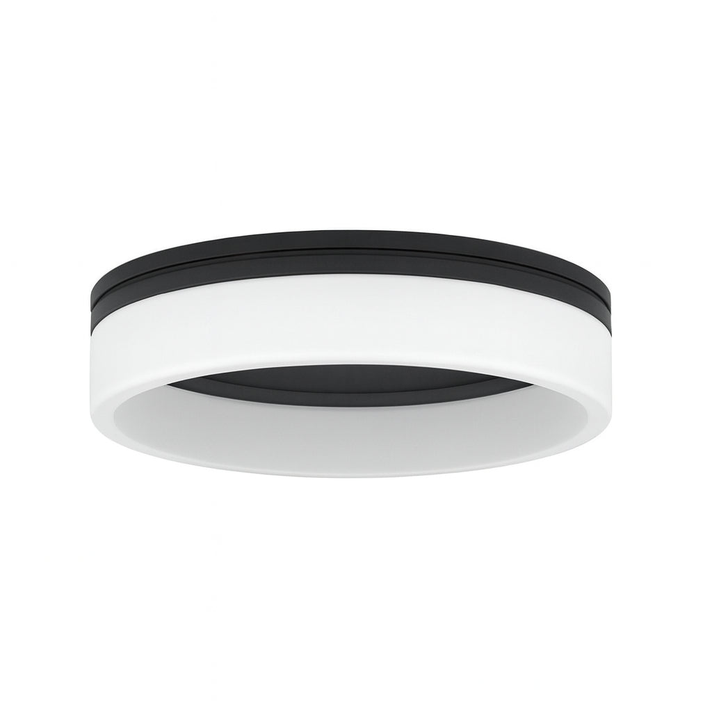 Home Decorators Collection 13.80 in. Black LED Flush Mount